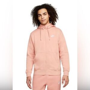 Nike Sportswear Club Men's Full Zip Hoodie - Small BV2645-824 Light Madder Root